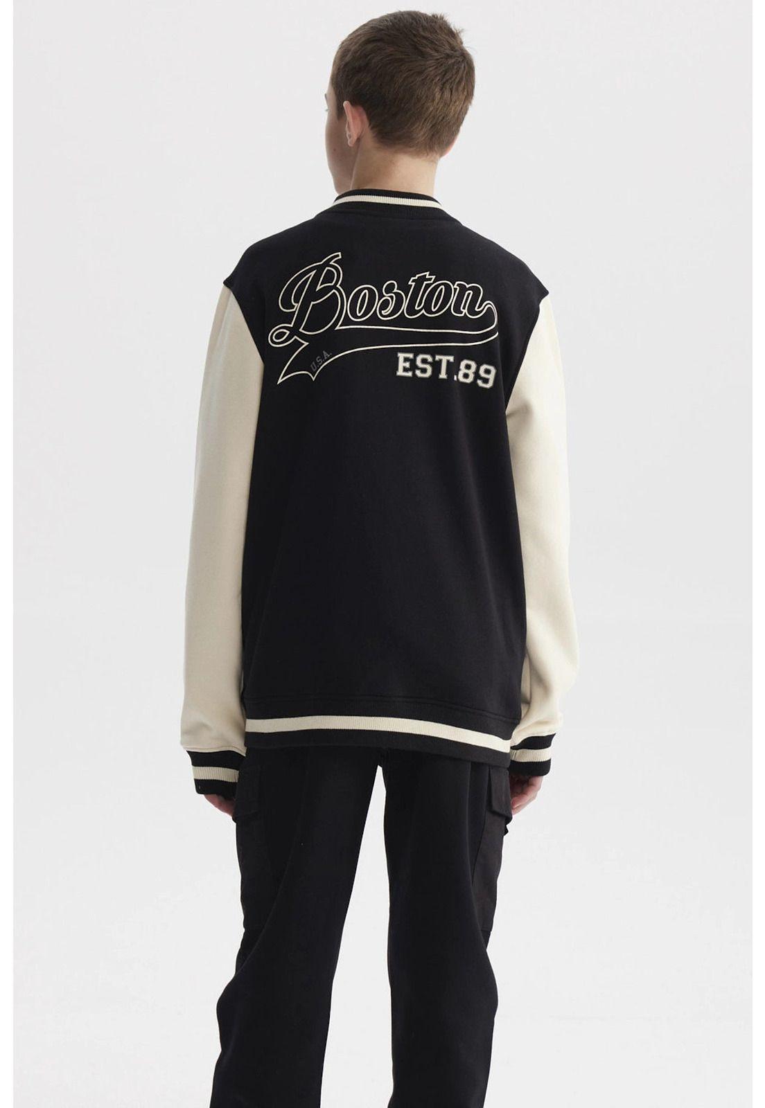 Chaqueta Niño College Negro - ll-2