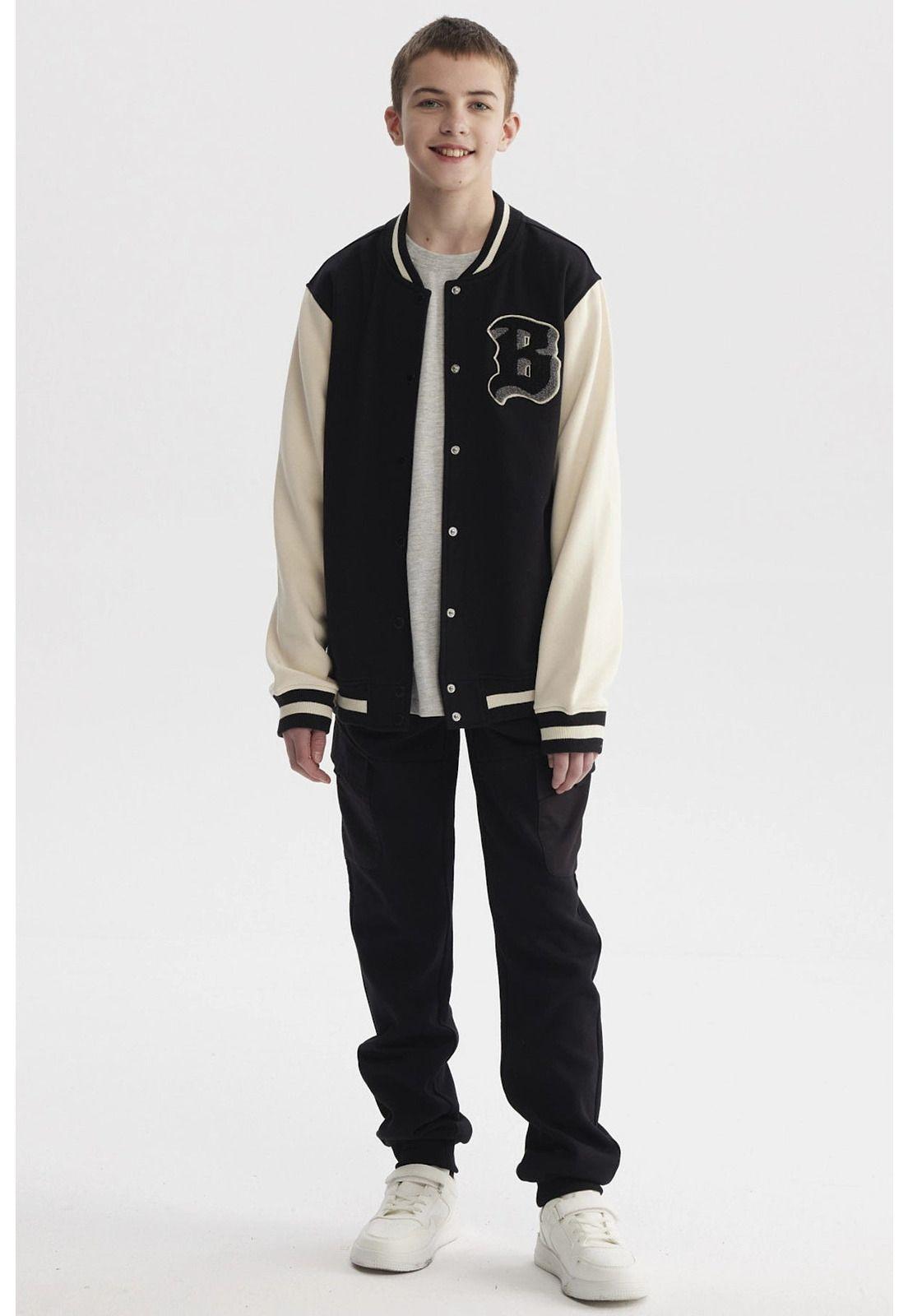 Chaqueta Niño College Negro - ll-3