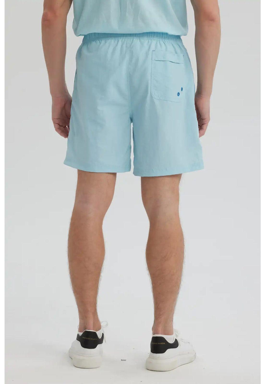 Short de Baño Hombre Liso Celeste- ll-2
