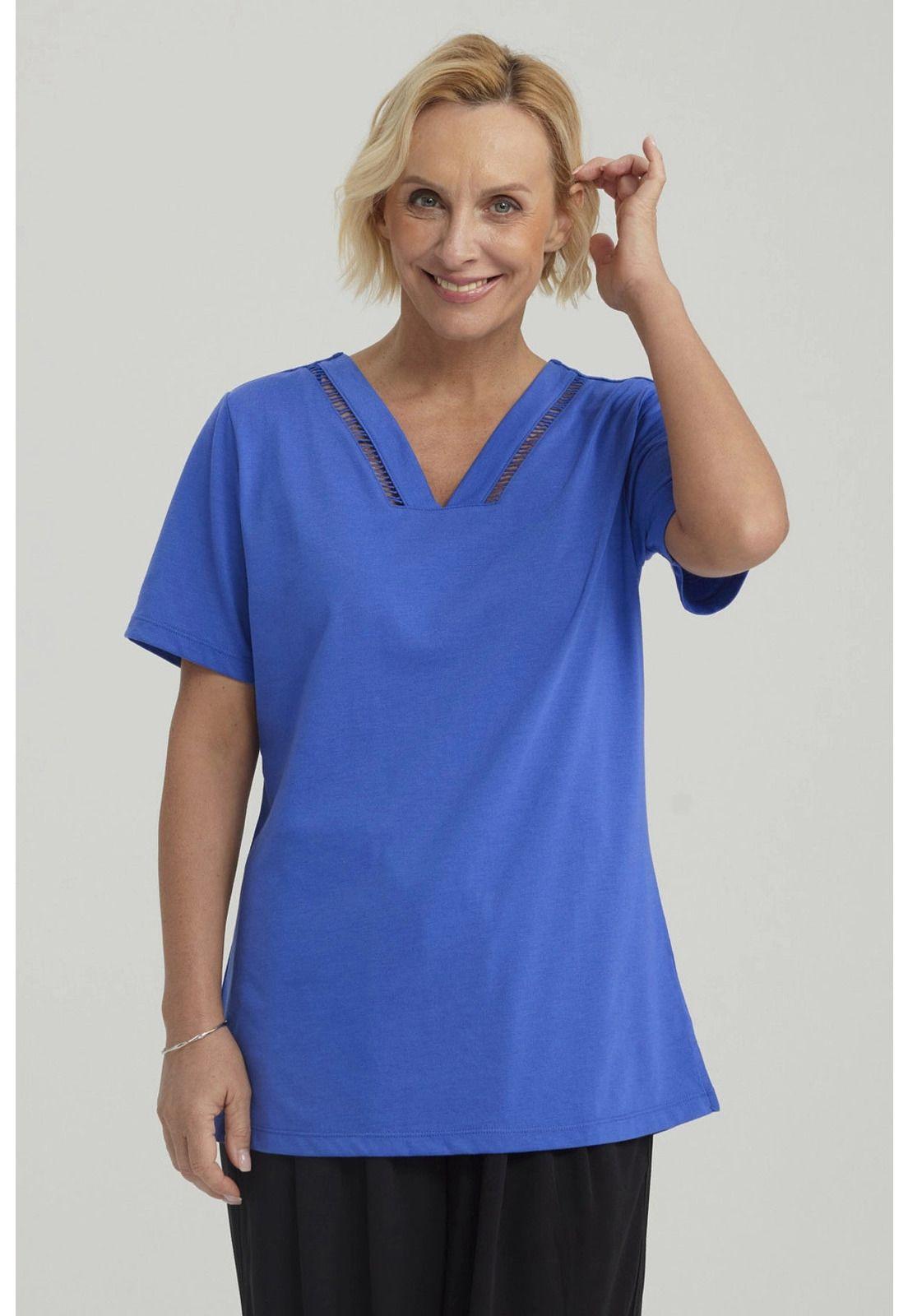 Polera Mujer Lisa Azulino-0