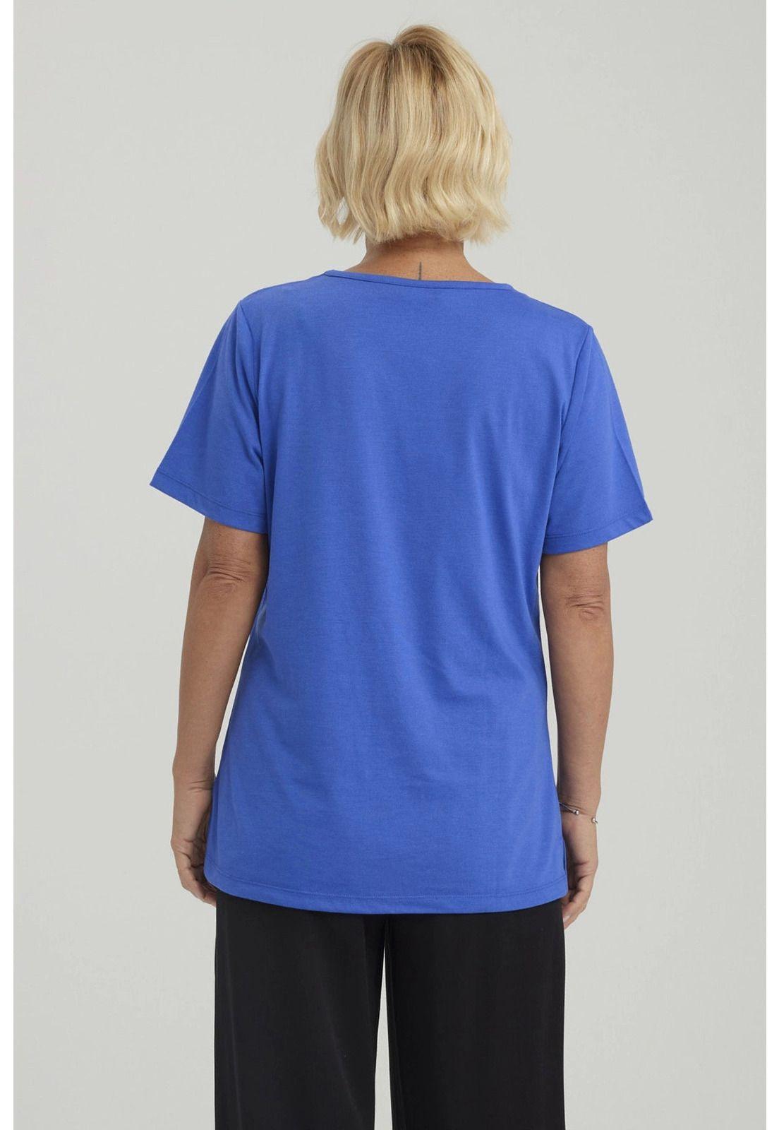 Polera Mujer Lisa Azulino-6