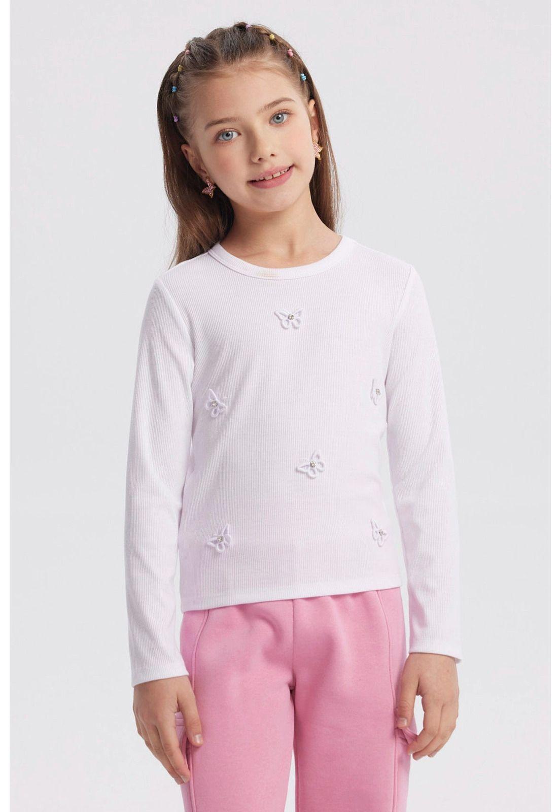 Polera Niña Slim Blanco - ll-0