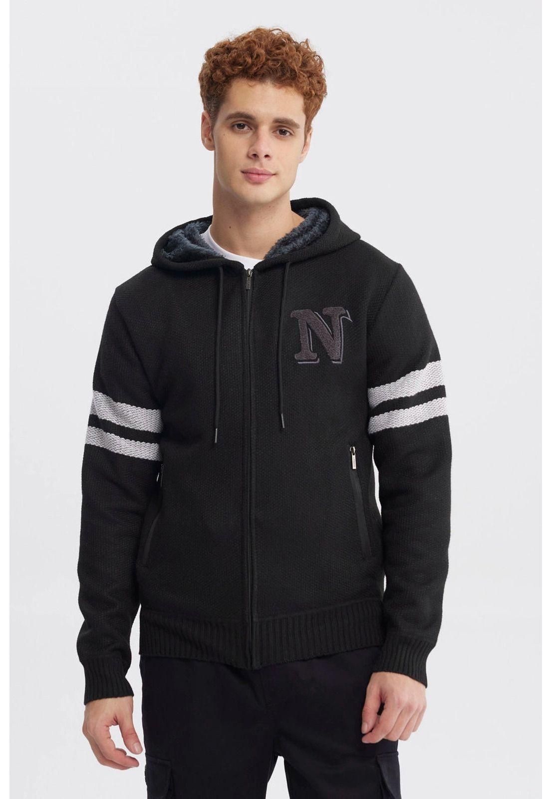 Sweater Hombre Slim Juvenil Negro-0