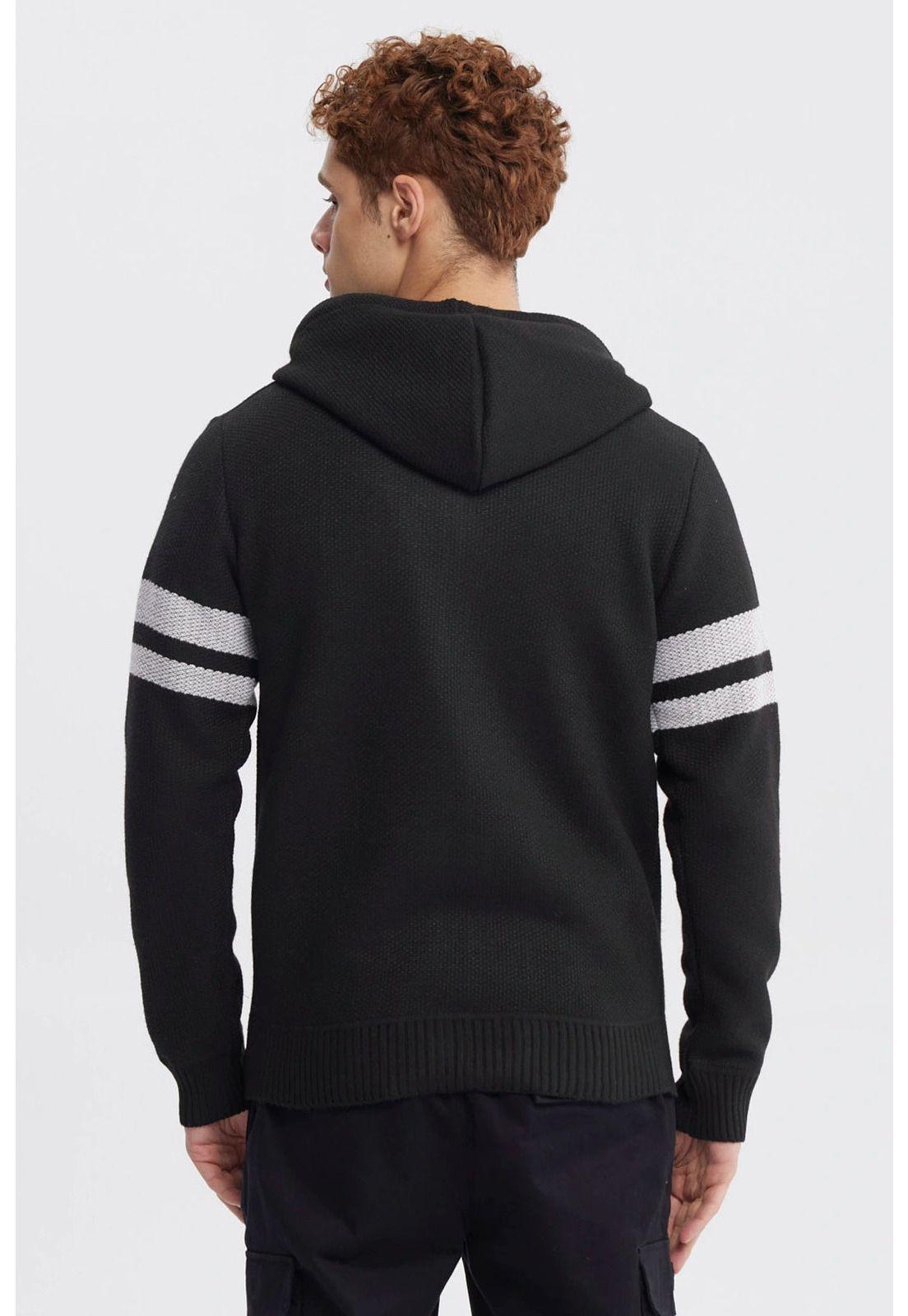 Sweater Hombre Slim Juvenil Negro-2