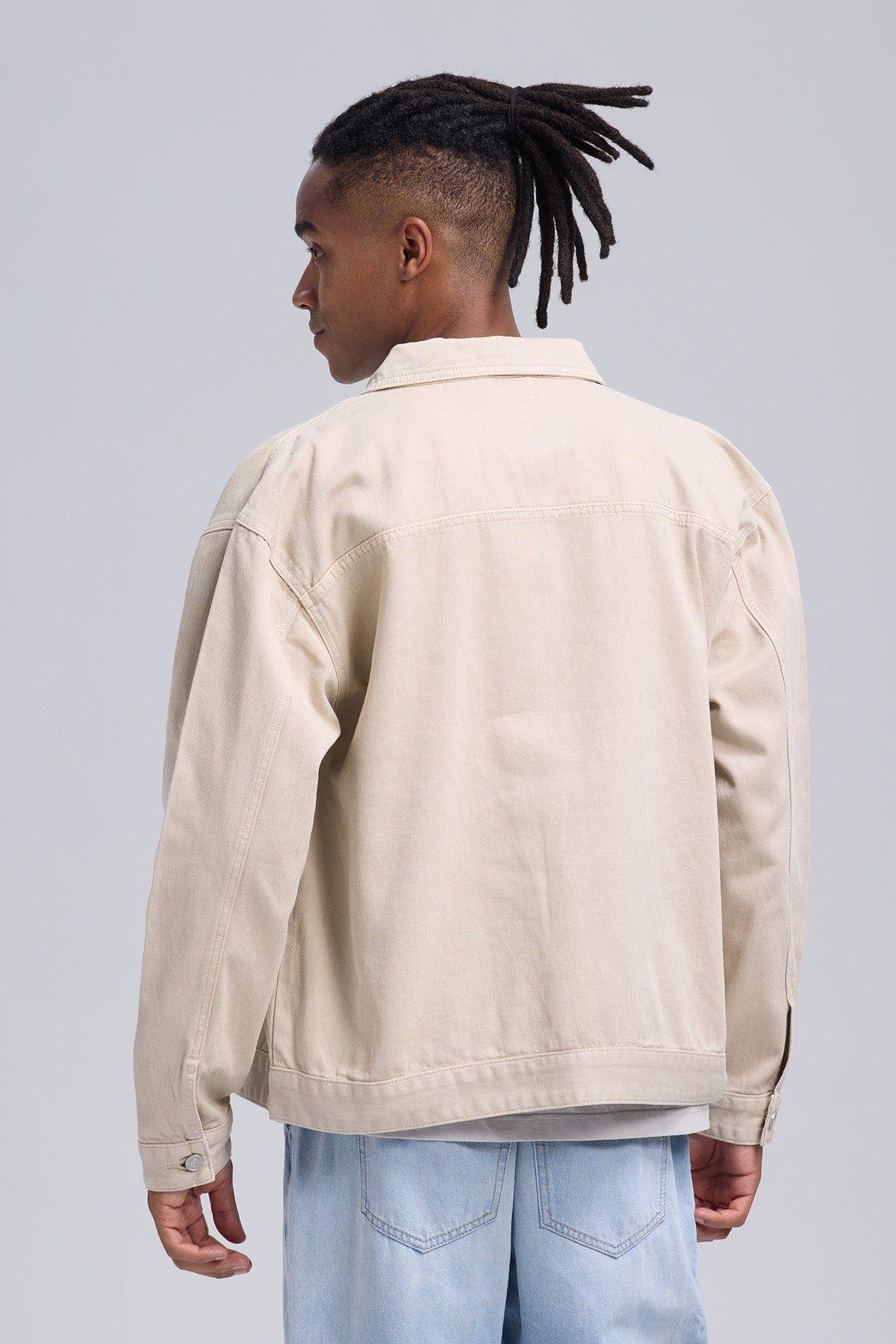 Chaqueta Hombre Full Moda Beige-2