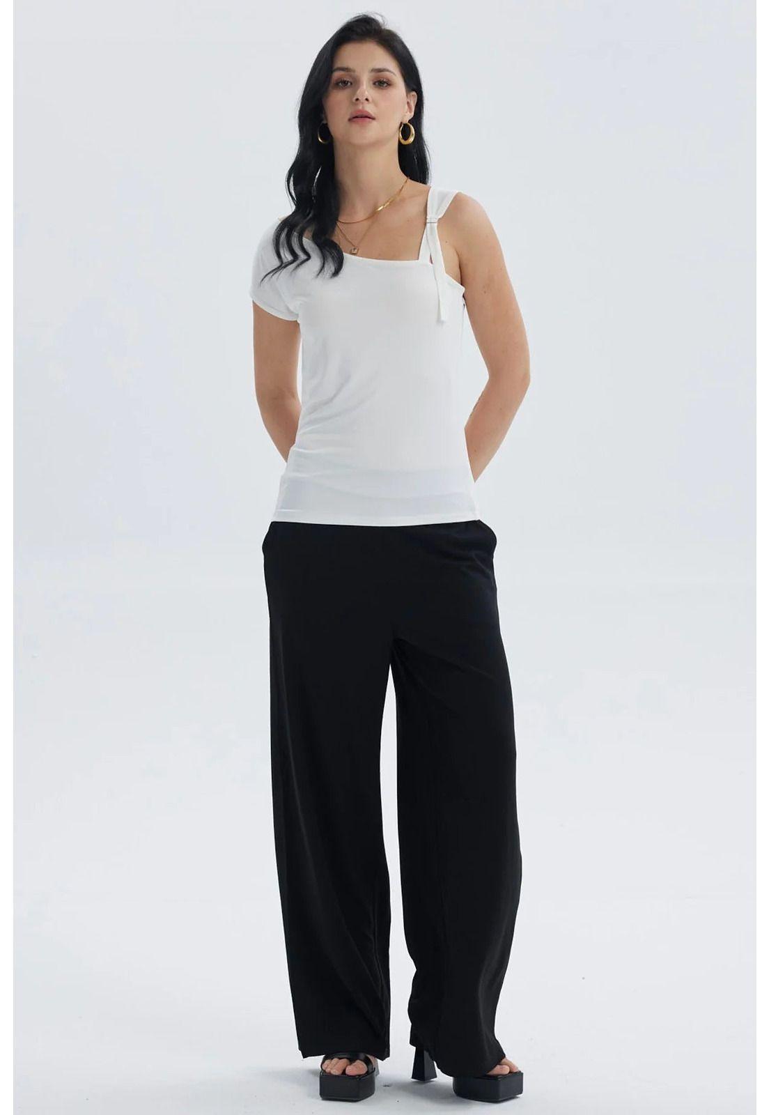 Polera Mujer Escote Asimétrico Crudo-3