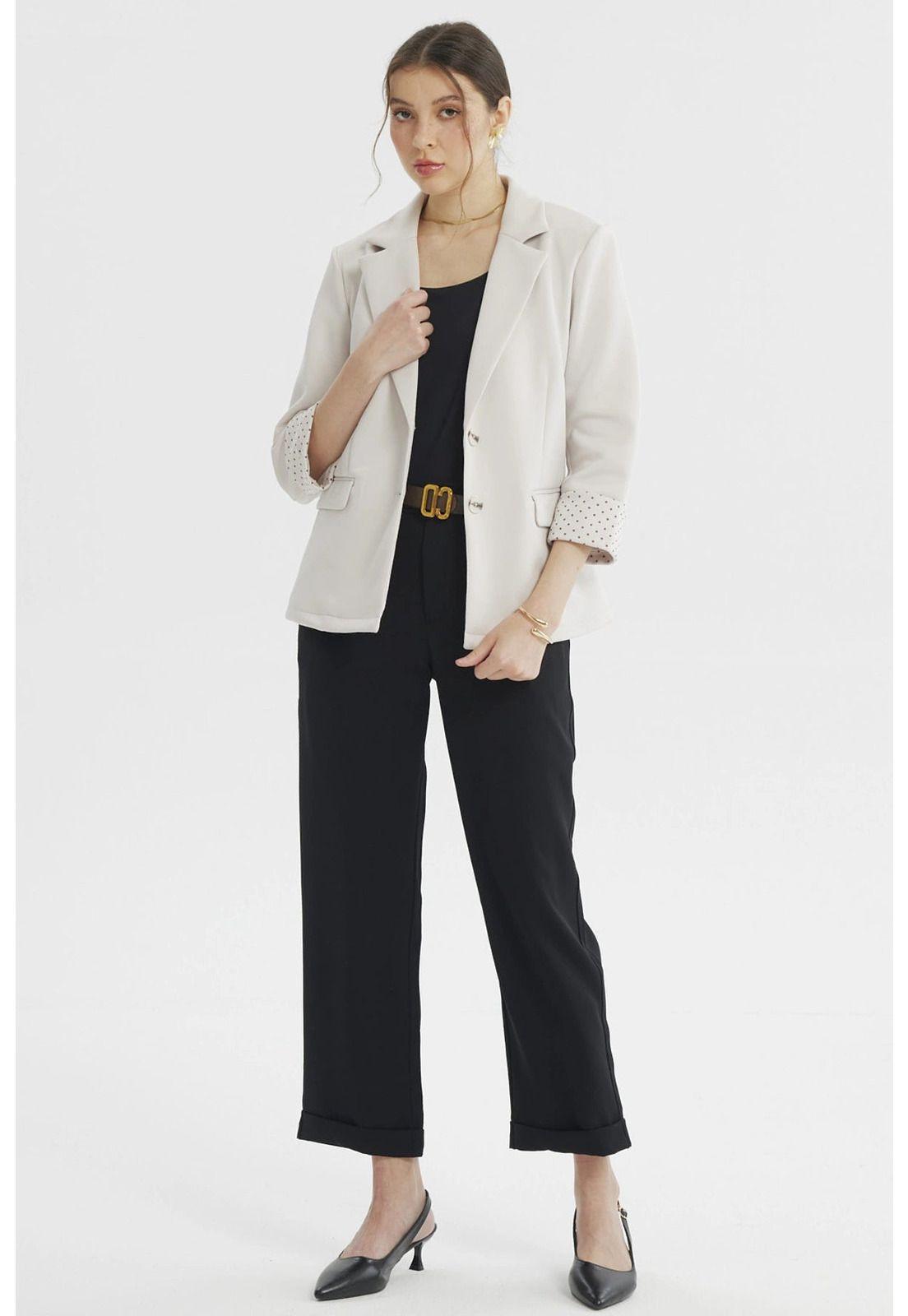 Blazer Mujer Liso Puño Print Arena-3