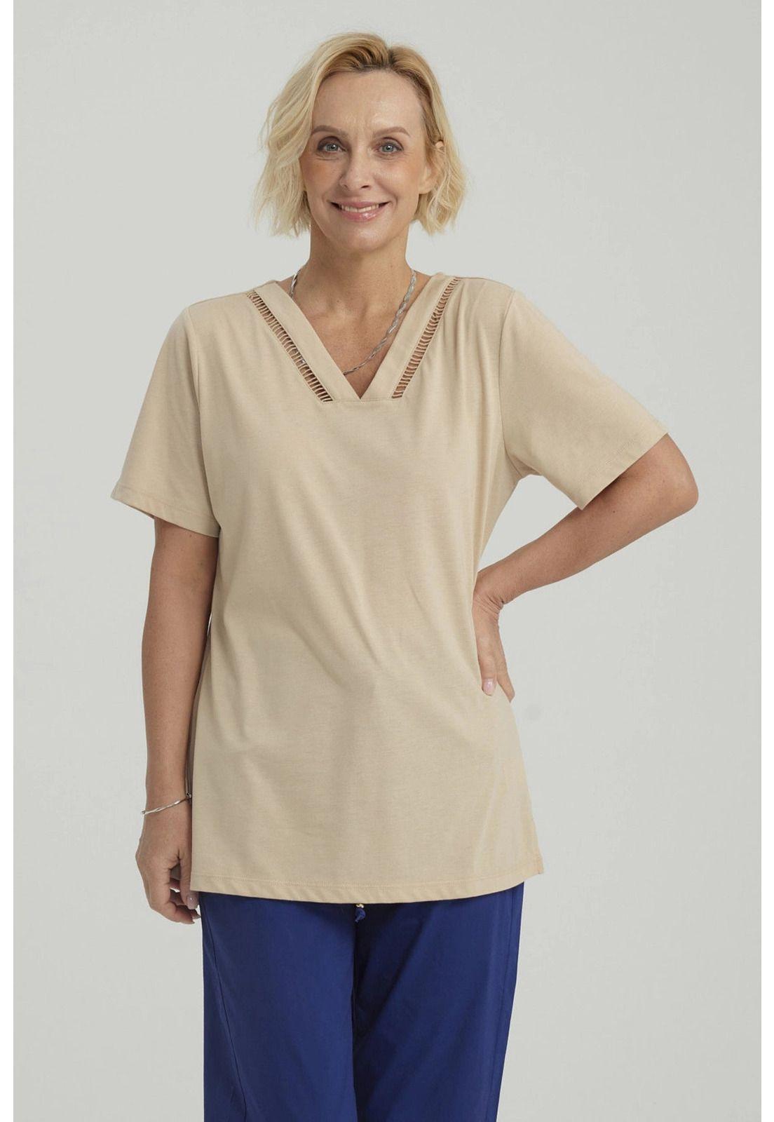 Polera Mujer Lisa Beige Oscuro-0