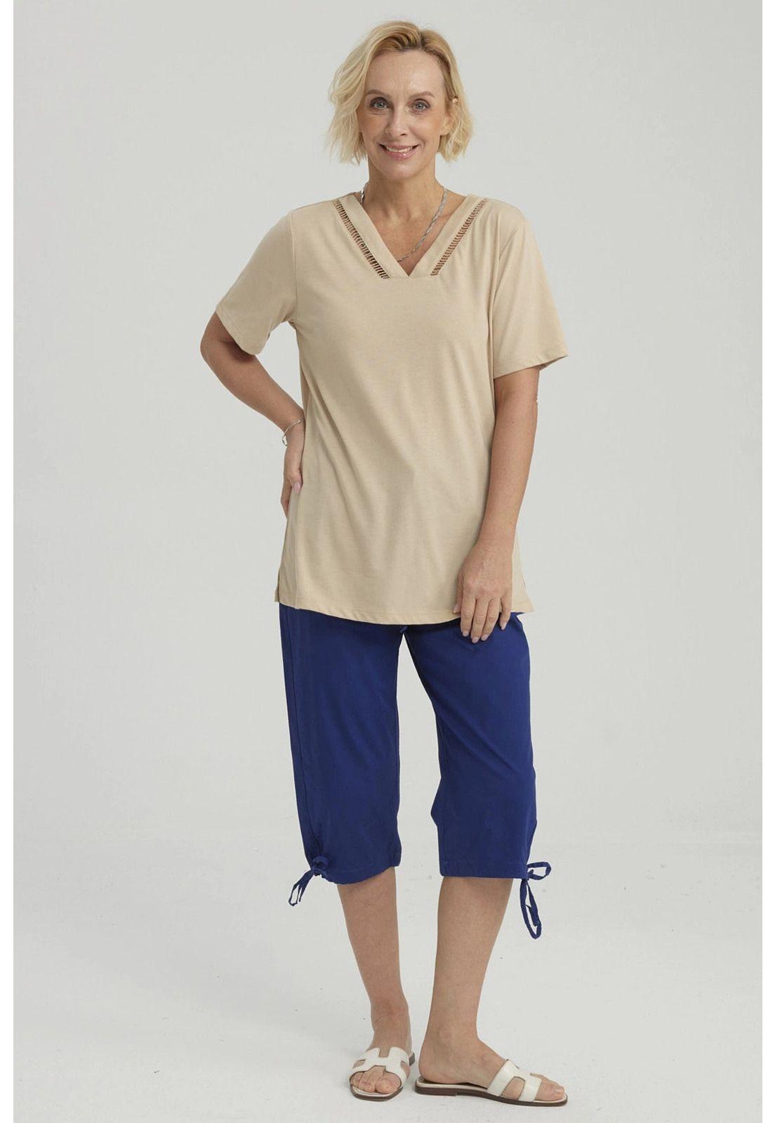 Polera Mujer Lisa Beige Oscuro-1