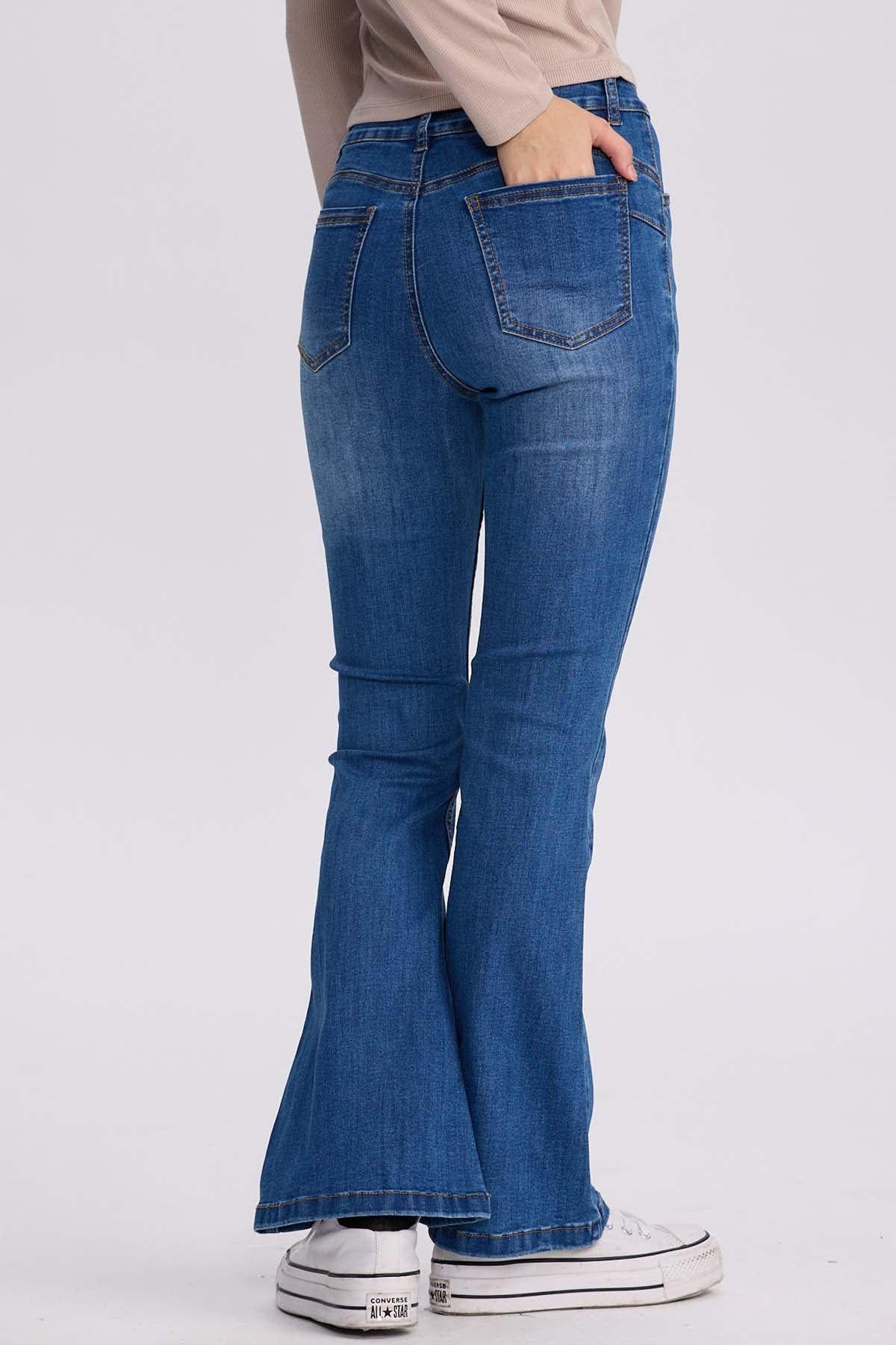 Jeans Mujer Flare Linea Azul-2