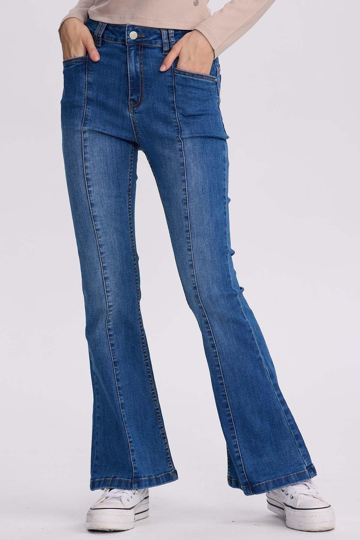 Jeans Mujer Flare Linea Azul-0