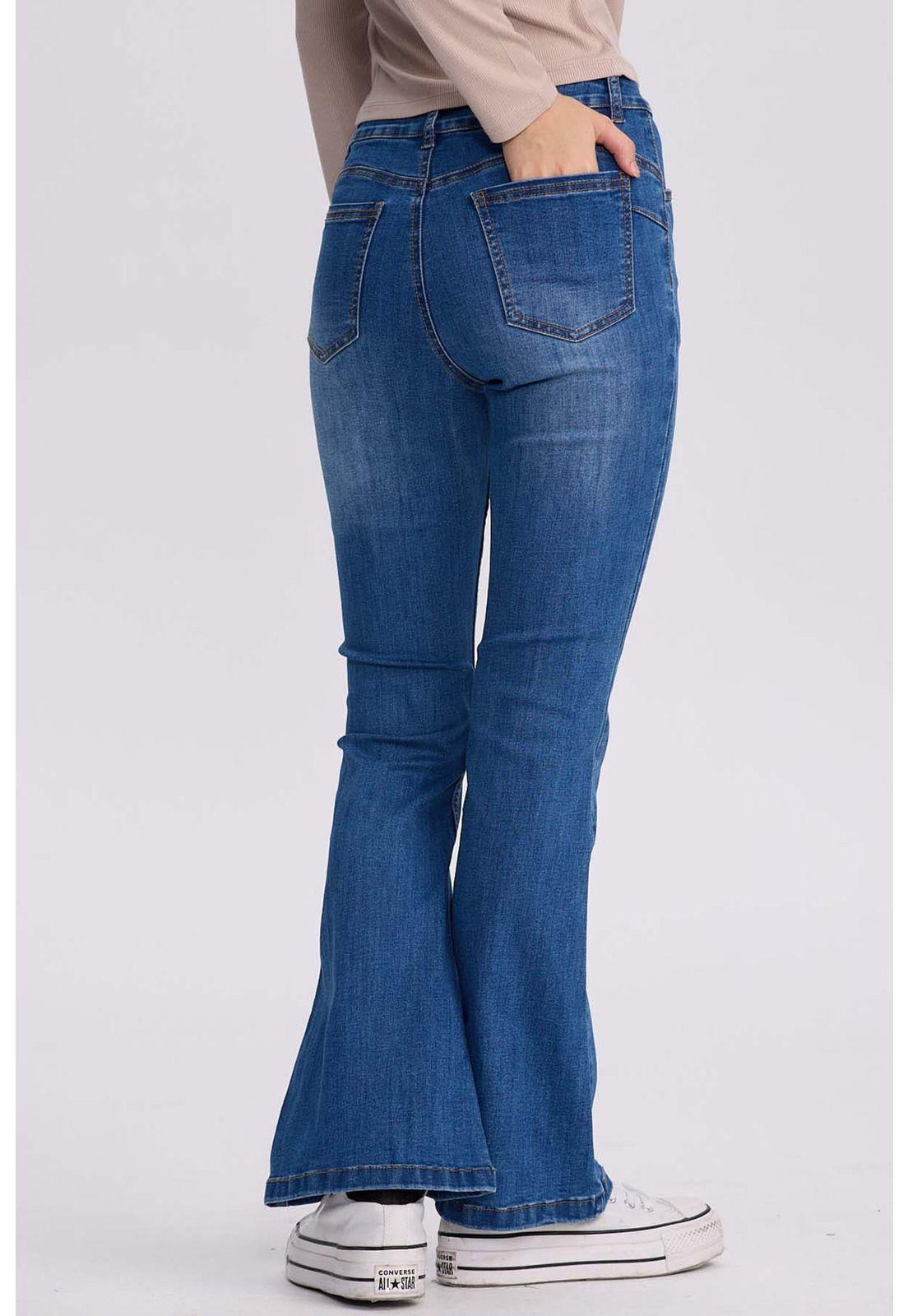Jeans Mujer Flare Línea Azul-2
