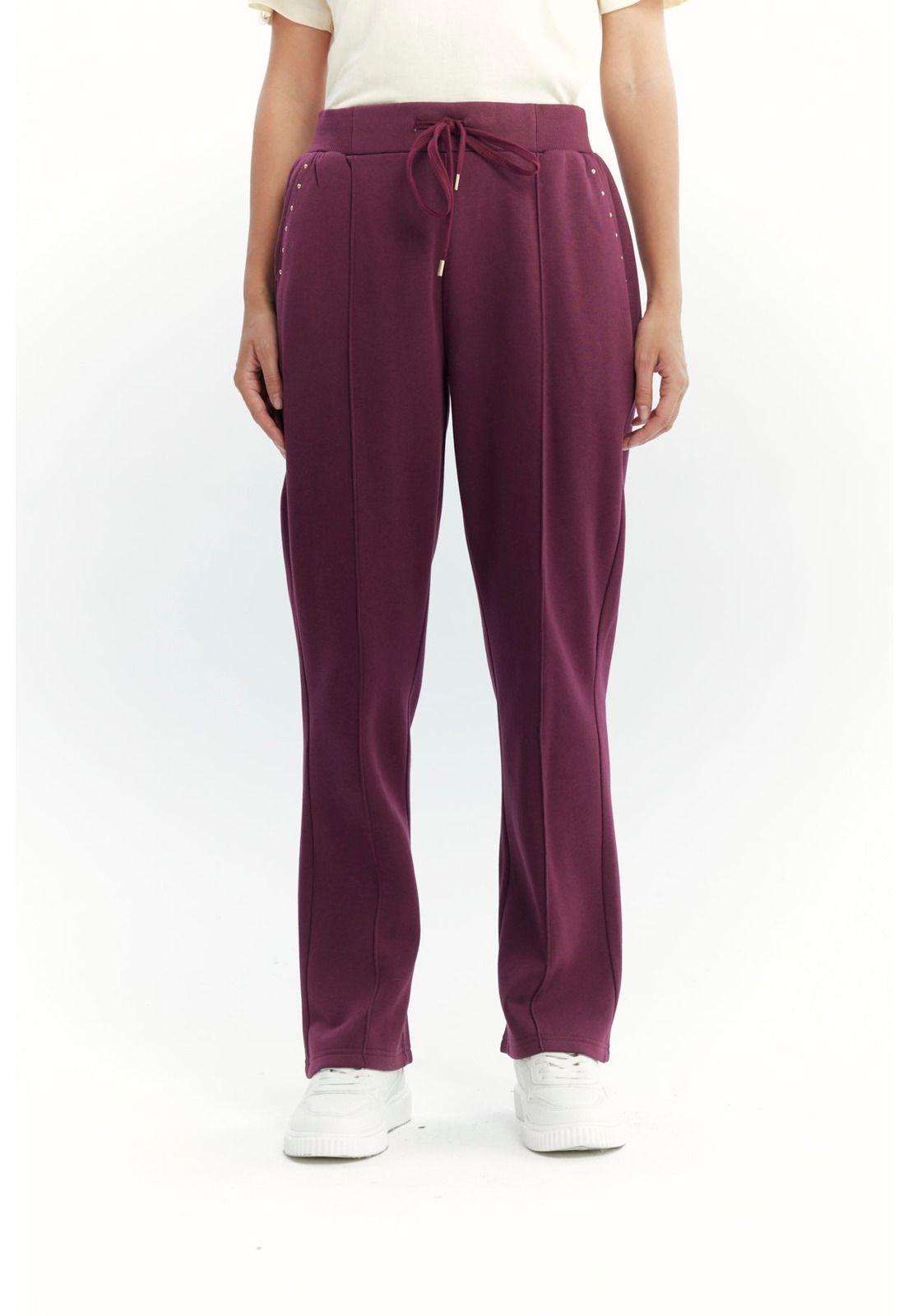 Pantalón Buzo Mujer Clásico Flare Rojo-0