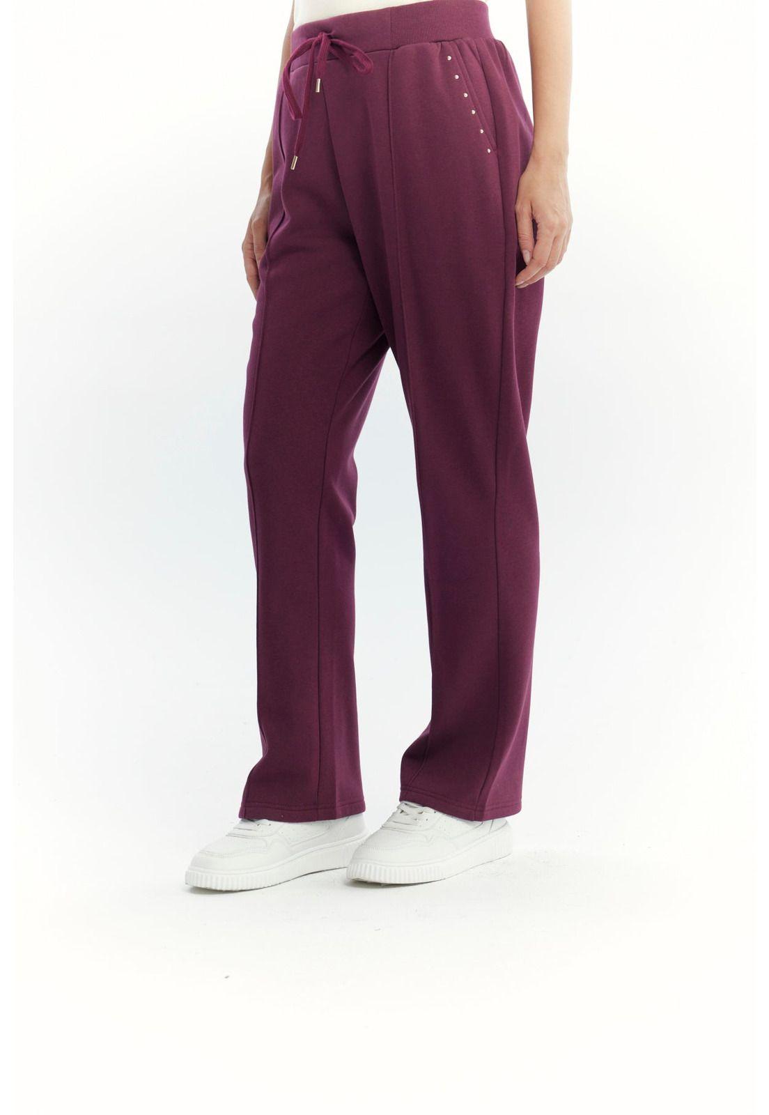 Pantalón Buzo Mujer Clásico Flare Rojo-1