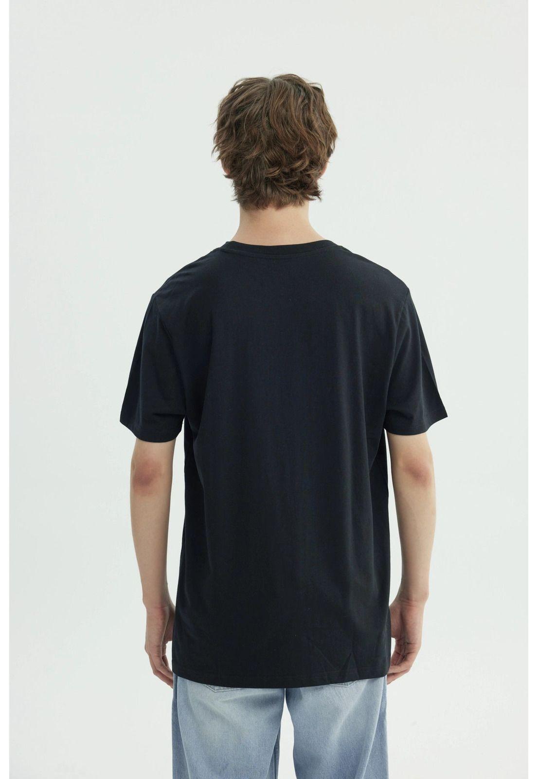 Polera Hombre Regular Negro / Rojo-2