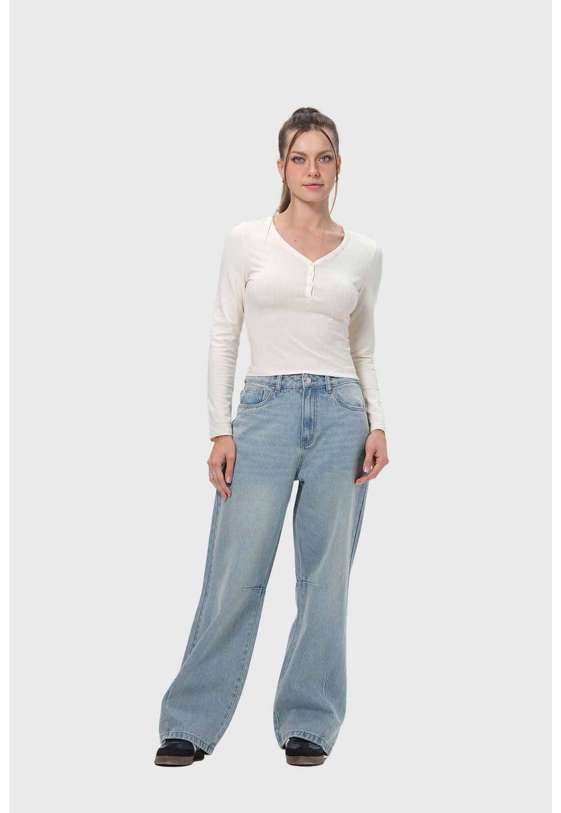 Polera Mujer Abotonada Crudo-3