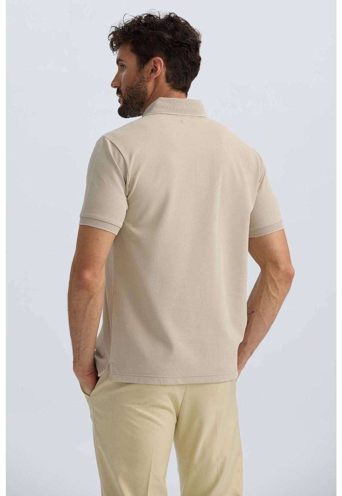 Polera Hombre Textura Beige-2
