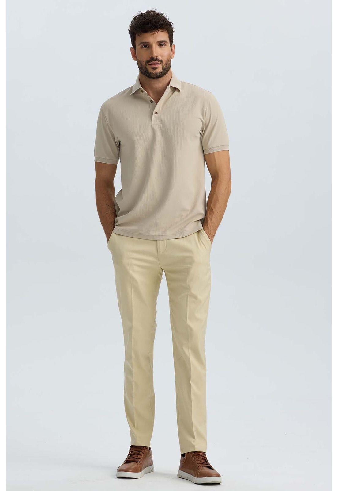 Polera Hombre Textura Beige-3