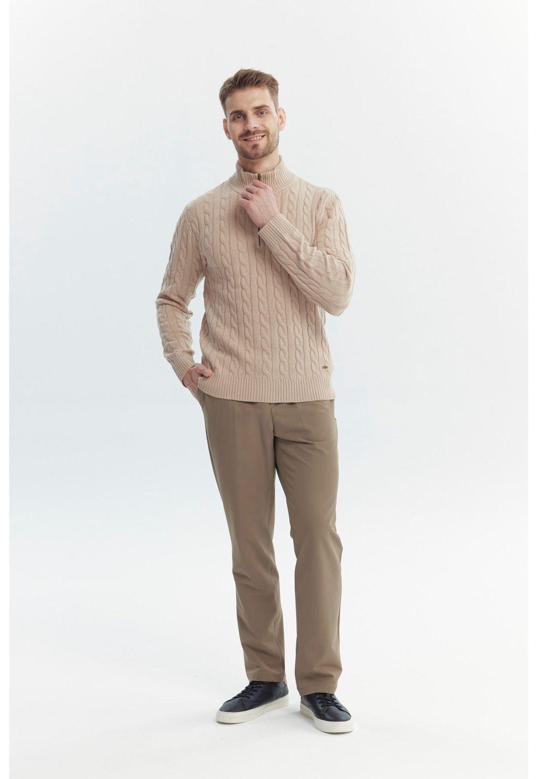 Sweater Hombre Slim Beige - ll-3