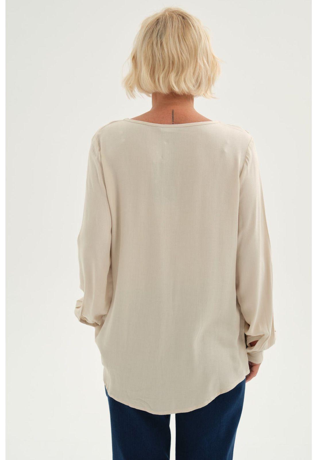 Blusa Mujer Con Tachas Beige-2