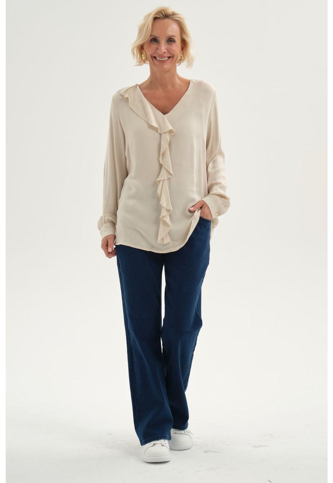 Blusa Mujer Con Tachas Beige-3