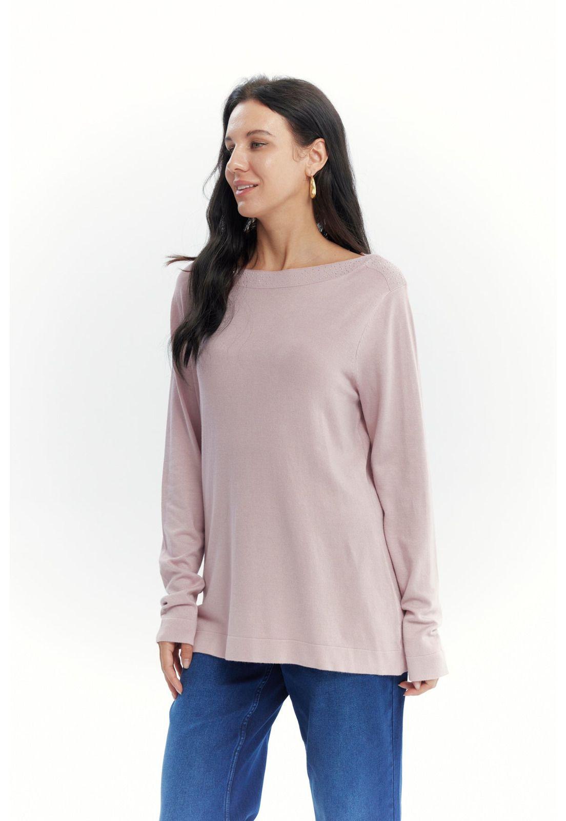 Sweater Mujer Regular Rosado - lll-1