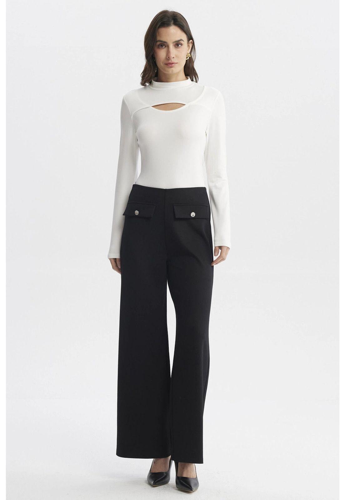 Polera Mujer Slim Cuello Apoyado Crudo-3