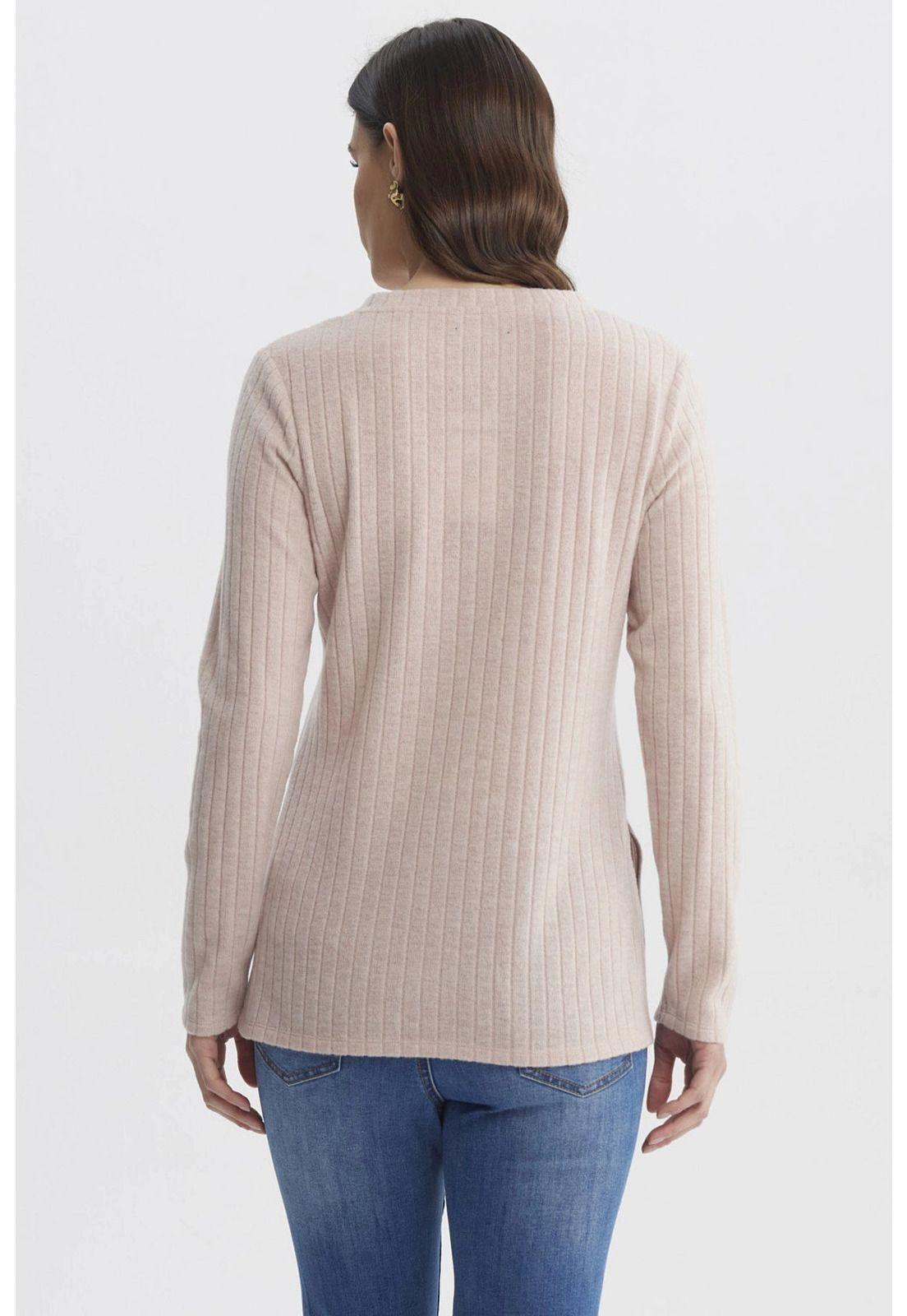 Sweater Mujer Caman Cierre Palo Rosa-2