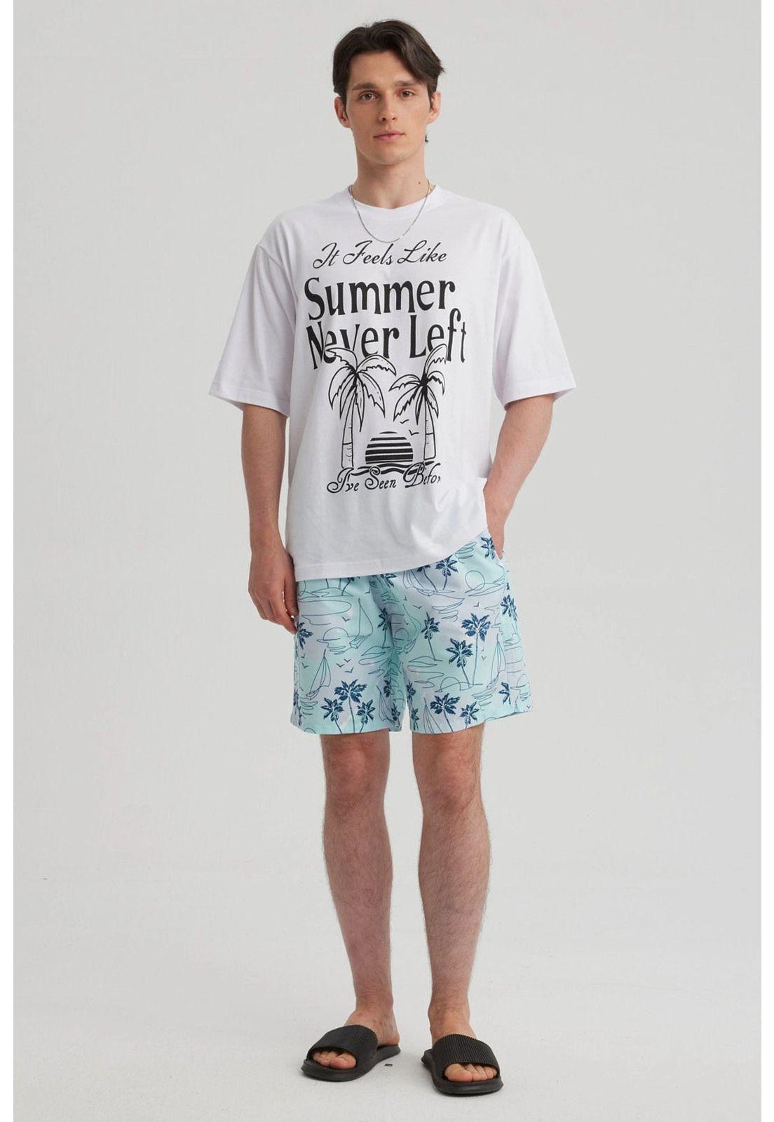 Short De Baño Hombre Full Print Azul-7