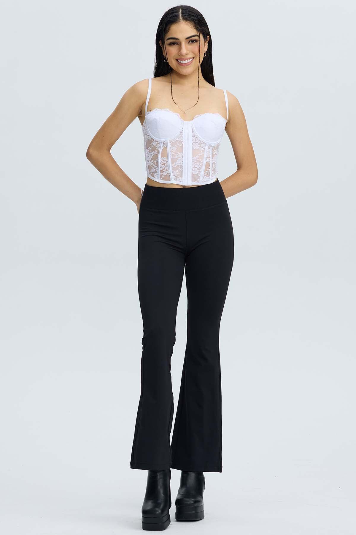 Polera Mujer Corset Blanco-3