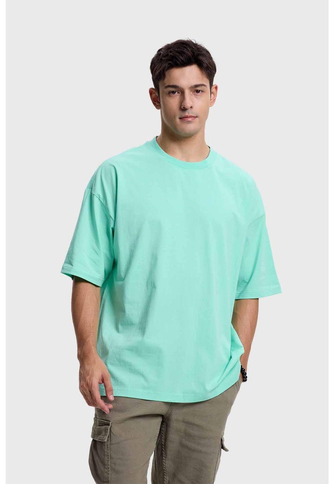 Polera Hombre Oversize Verde - ll-0
