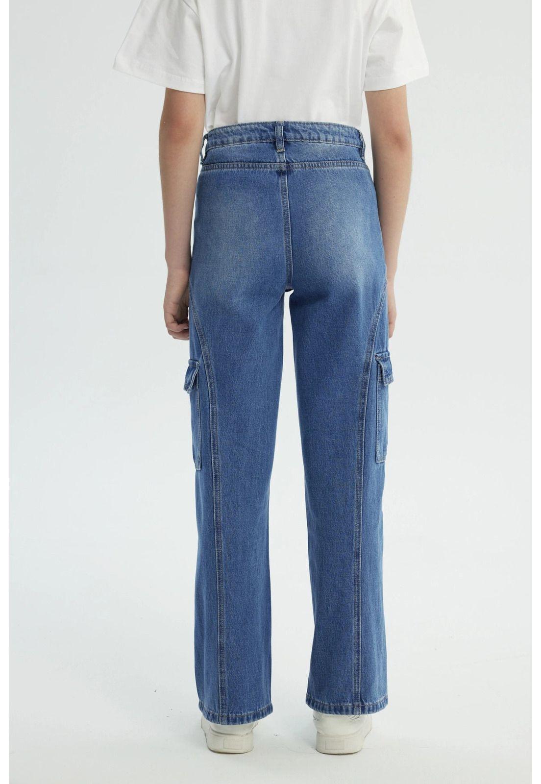 Jeans Niña Wide Leg Azul - Xll-2