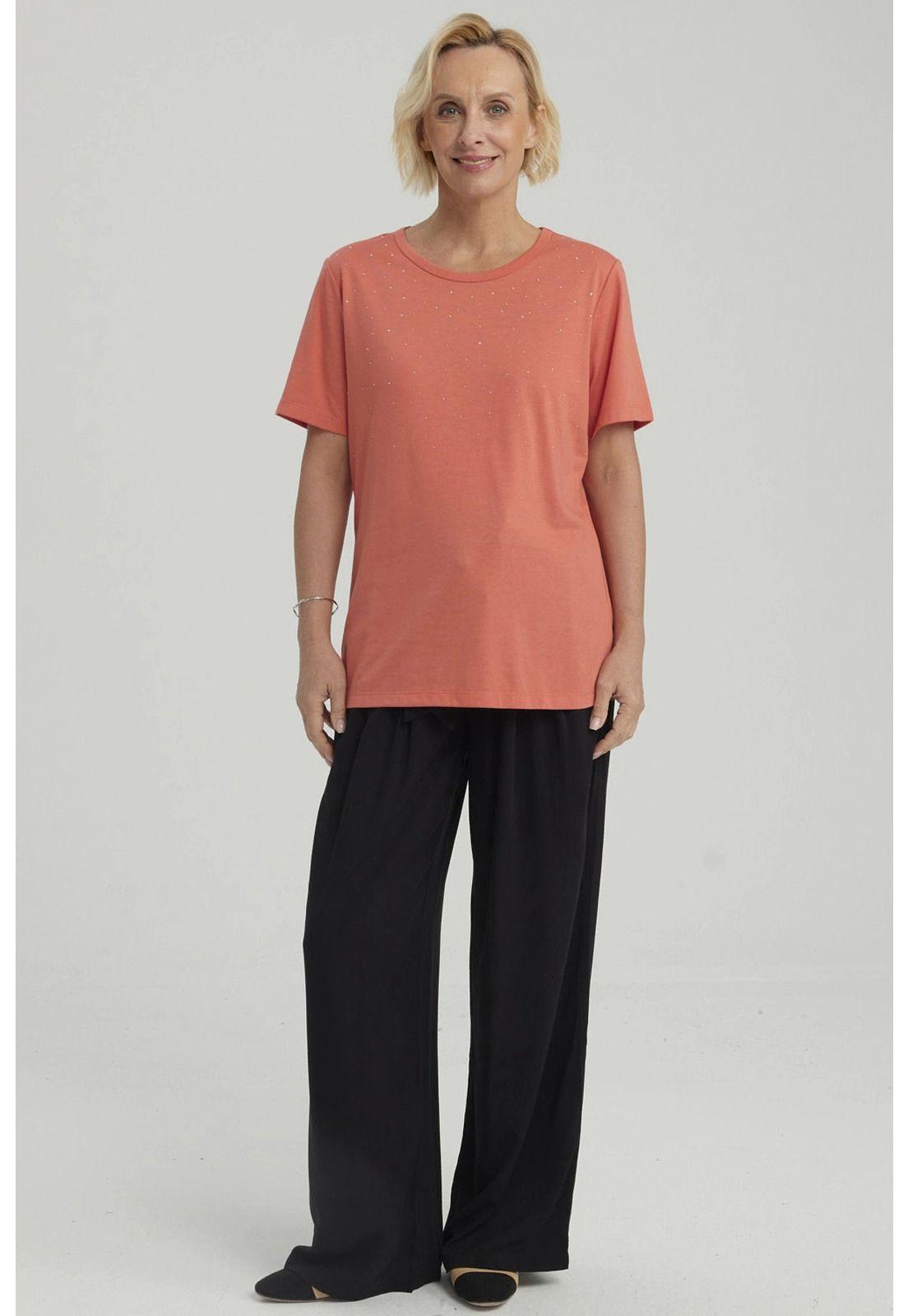 Polera Mujer Con Tachas Terracota-1