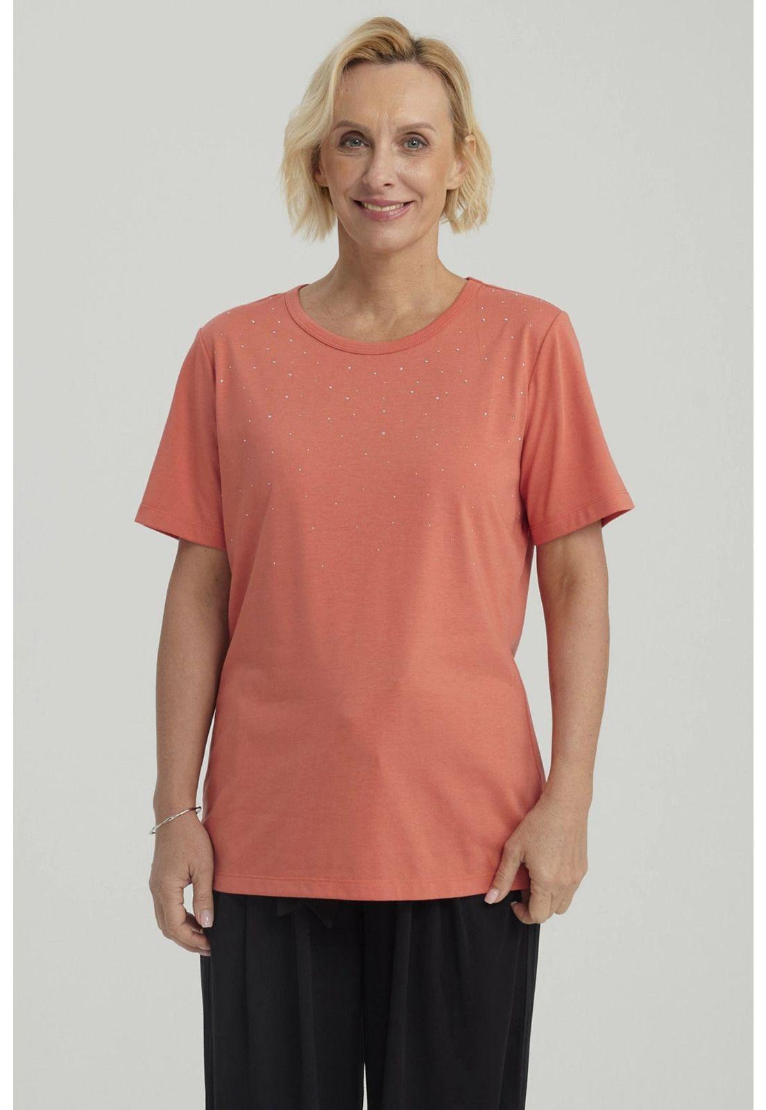 Polera Mujer Con Tachas Terracota-4