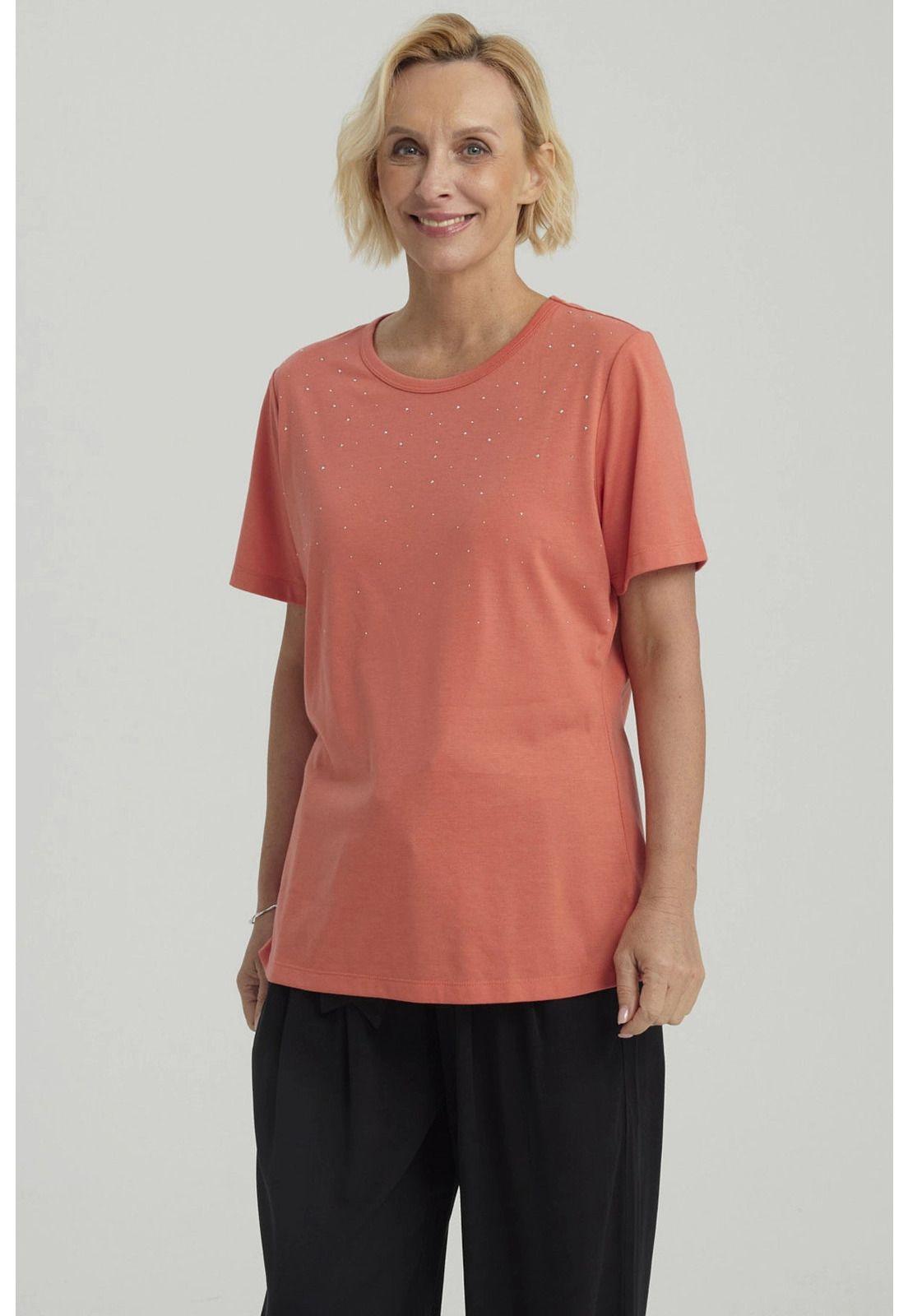 Polera Mujer Con Tachas Terracota-5