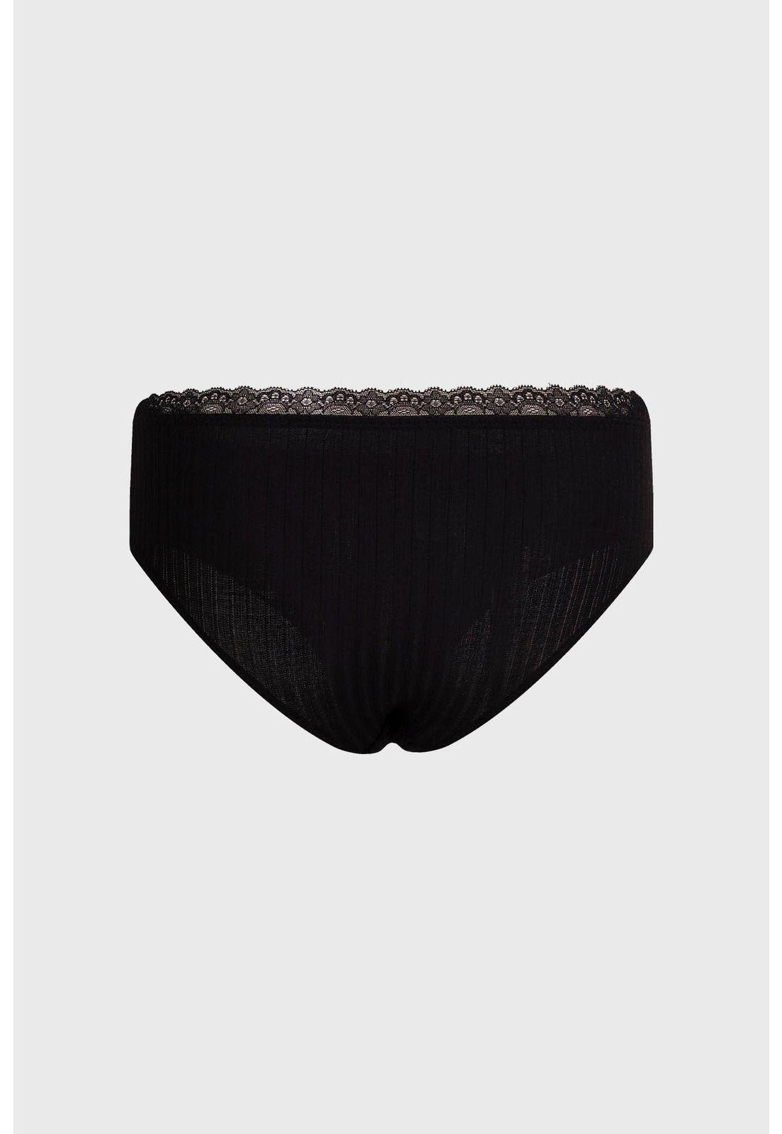 Calzón Mujer Pantaleta Algodón Negro- ll-1