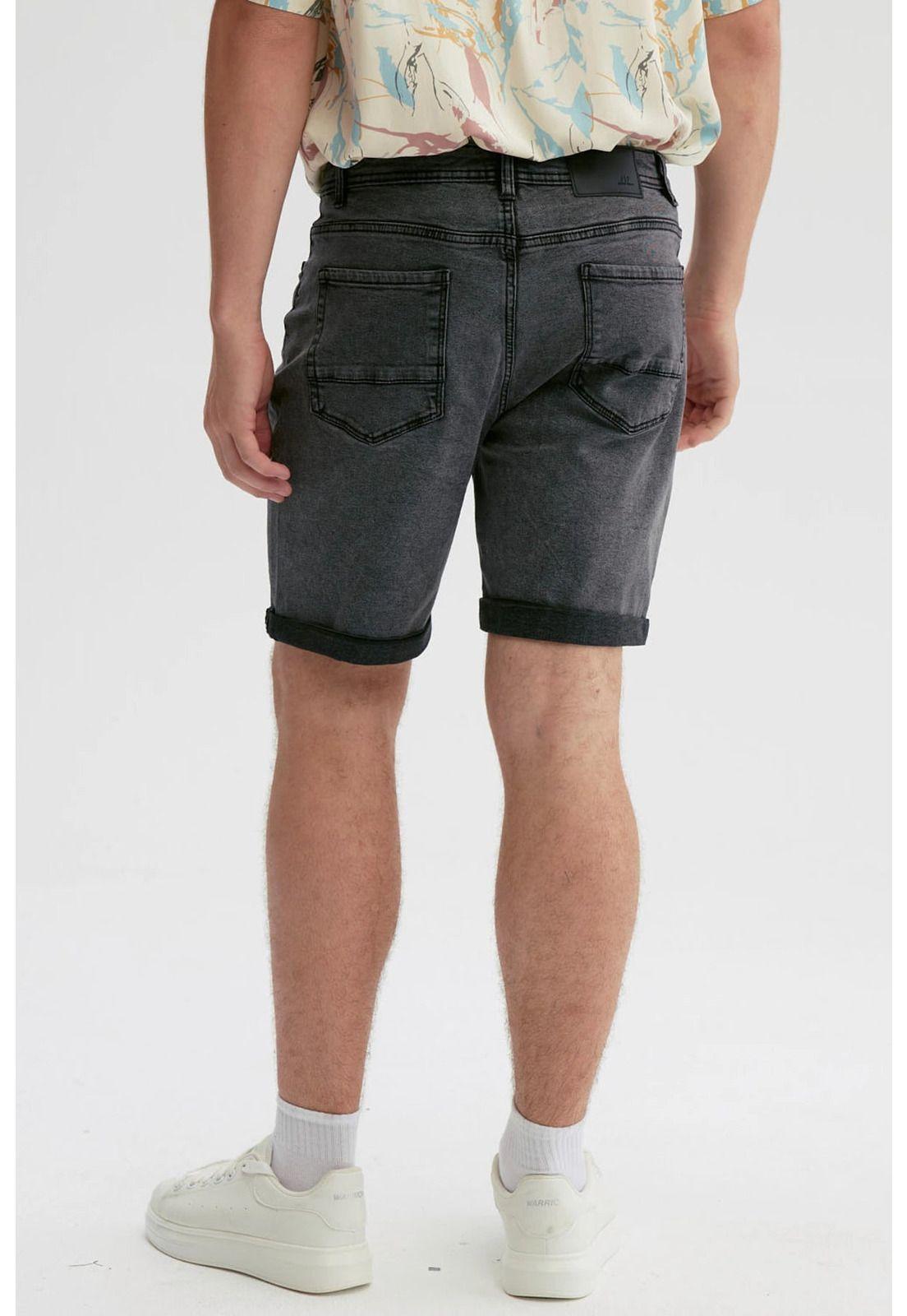 Bermuda Hombre Básica Roll Up Gris - ll-2