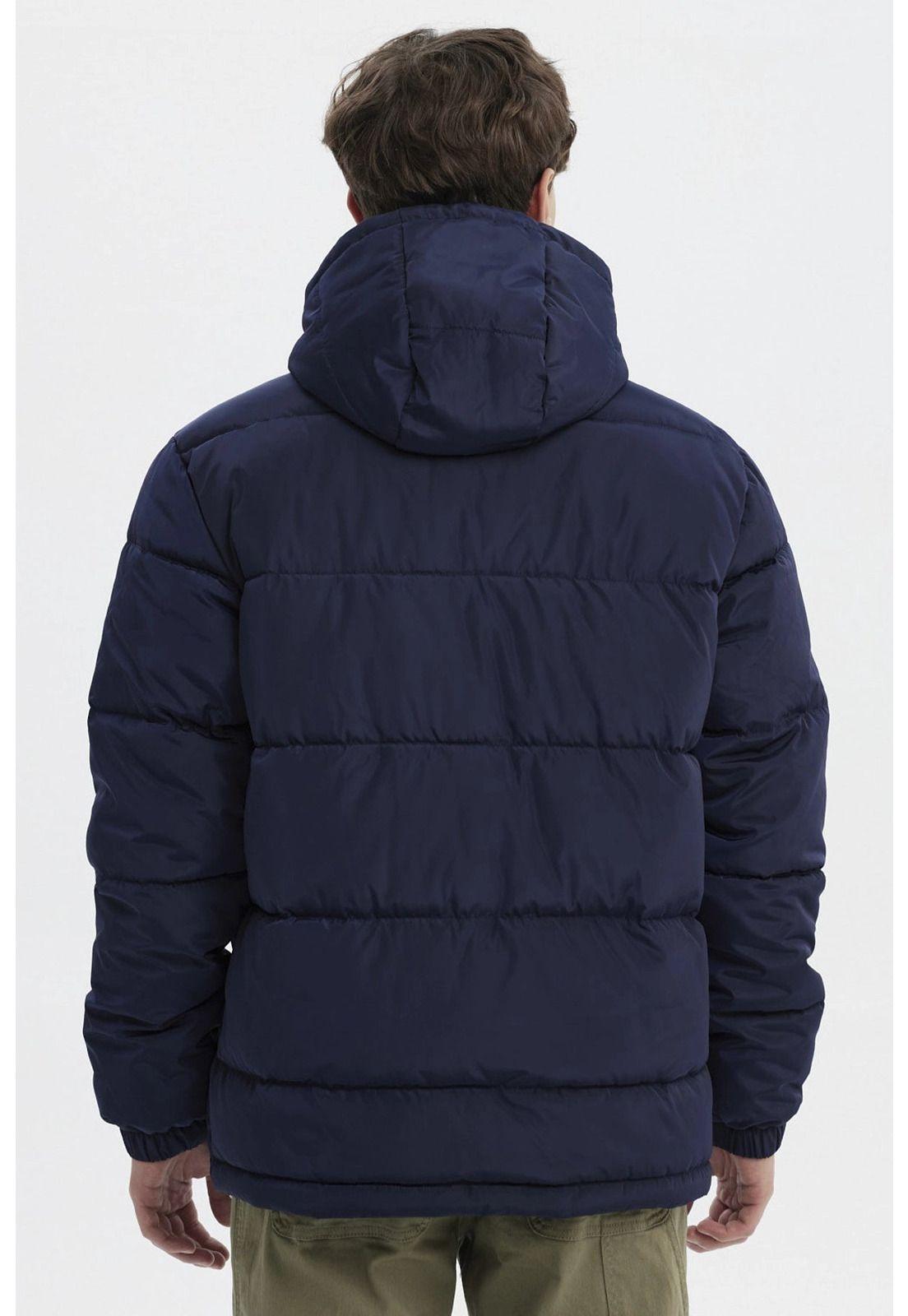 Parka Hombre Básica Lisa Azul Marino-2