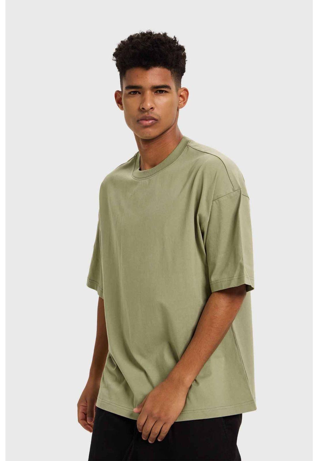 Polera Hombre Oversize Verde-1