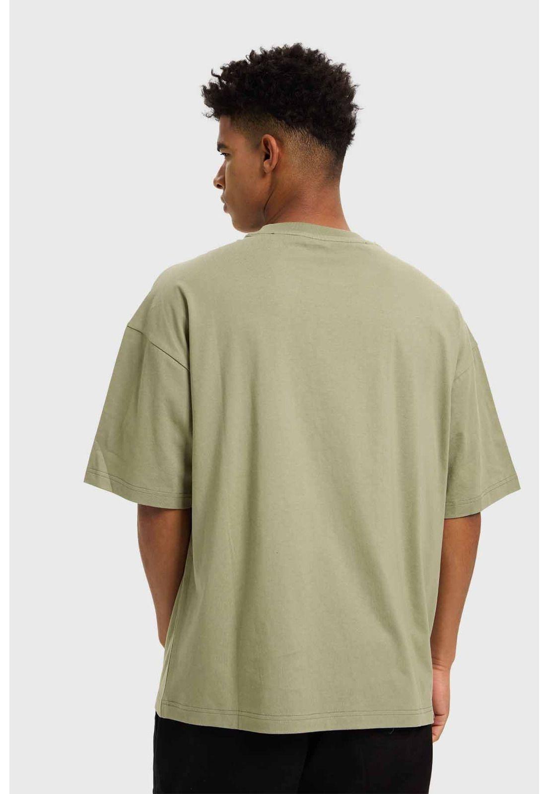 Polera Hombre Oversize Verde-2