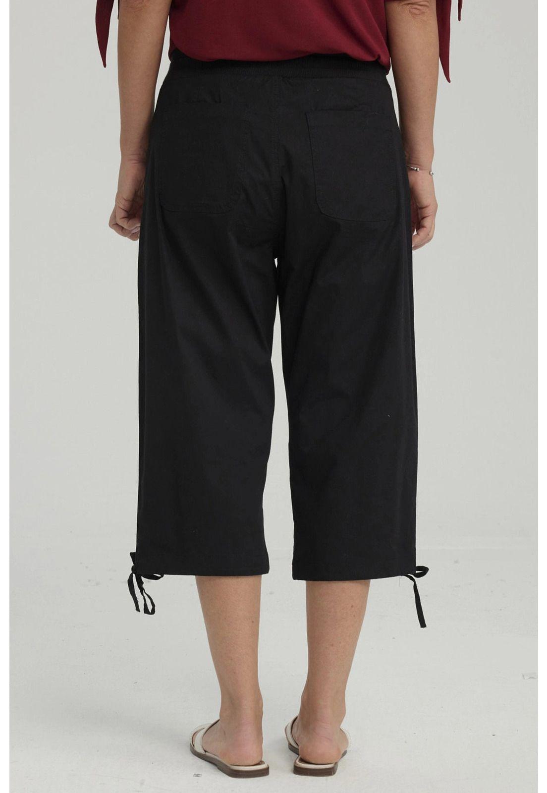 Pantalón Mujer Con Cortes Y Apertura Negro - ll-2