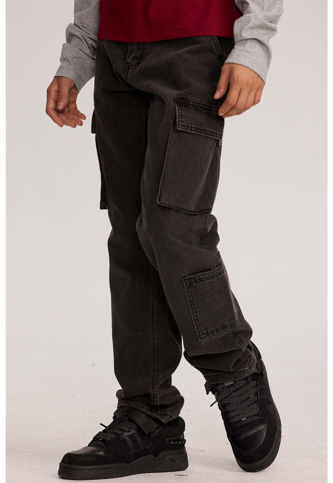 Jeans Niño Cargo Negro-1