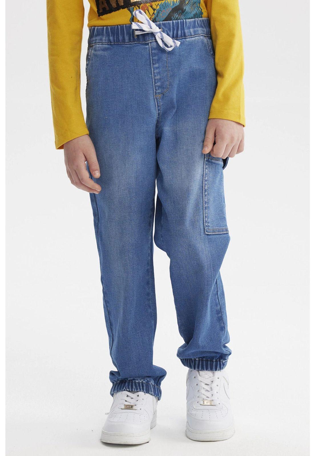 Jeans Niño Pitillo Azul Oscuro-0