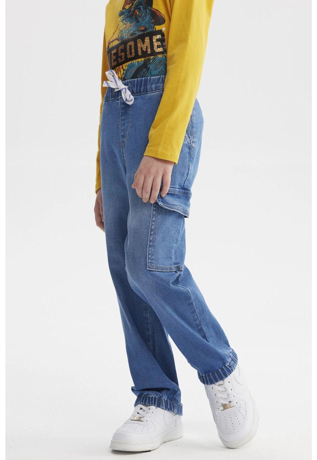 Jeans Niño Pitillo Azul Oscuro-1