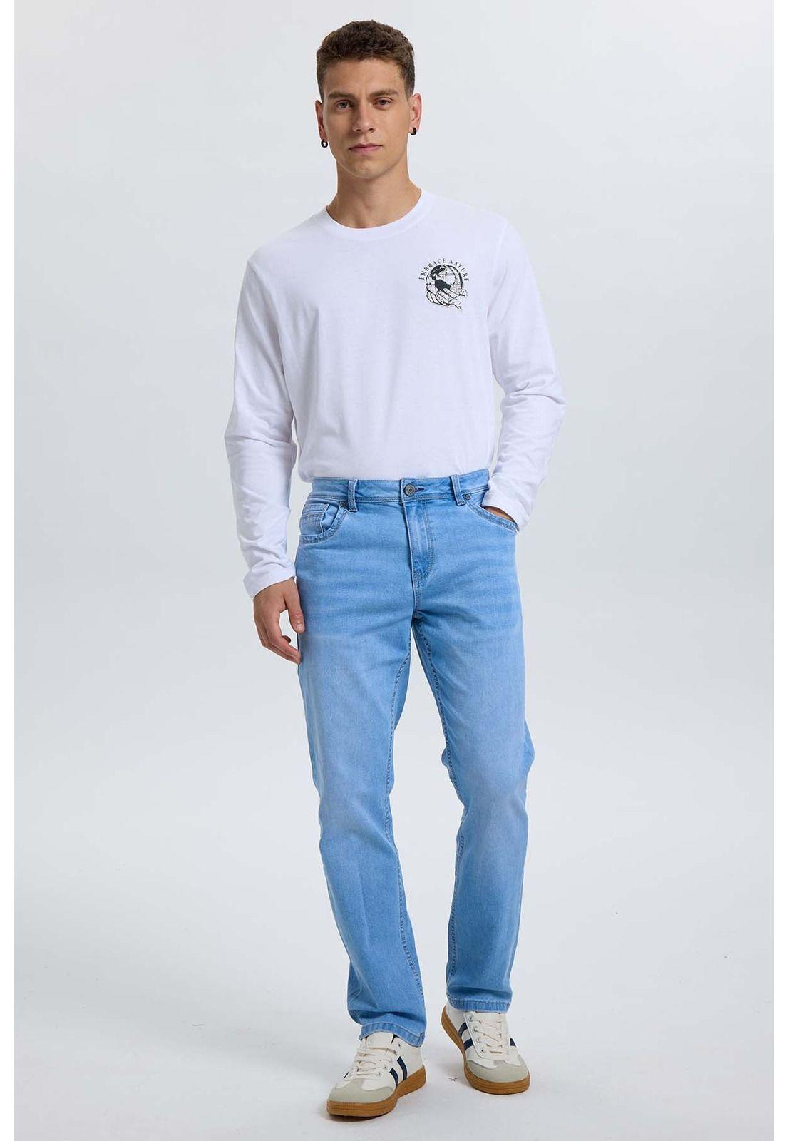 Jeans Hombre 702 Slim Azul Claro-3