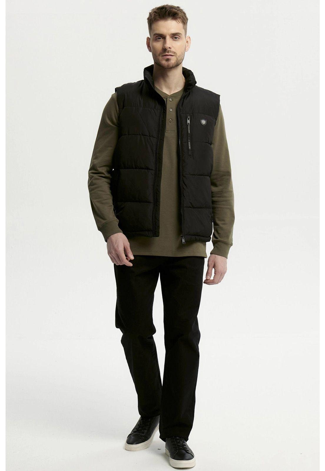 Parka Hombre Slim Negro - lV-3