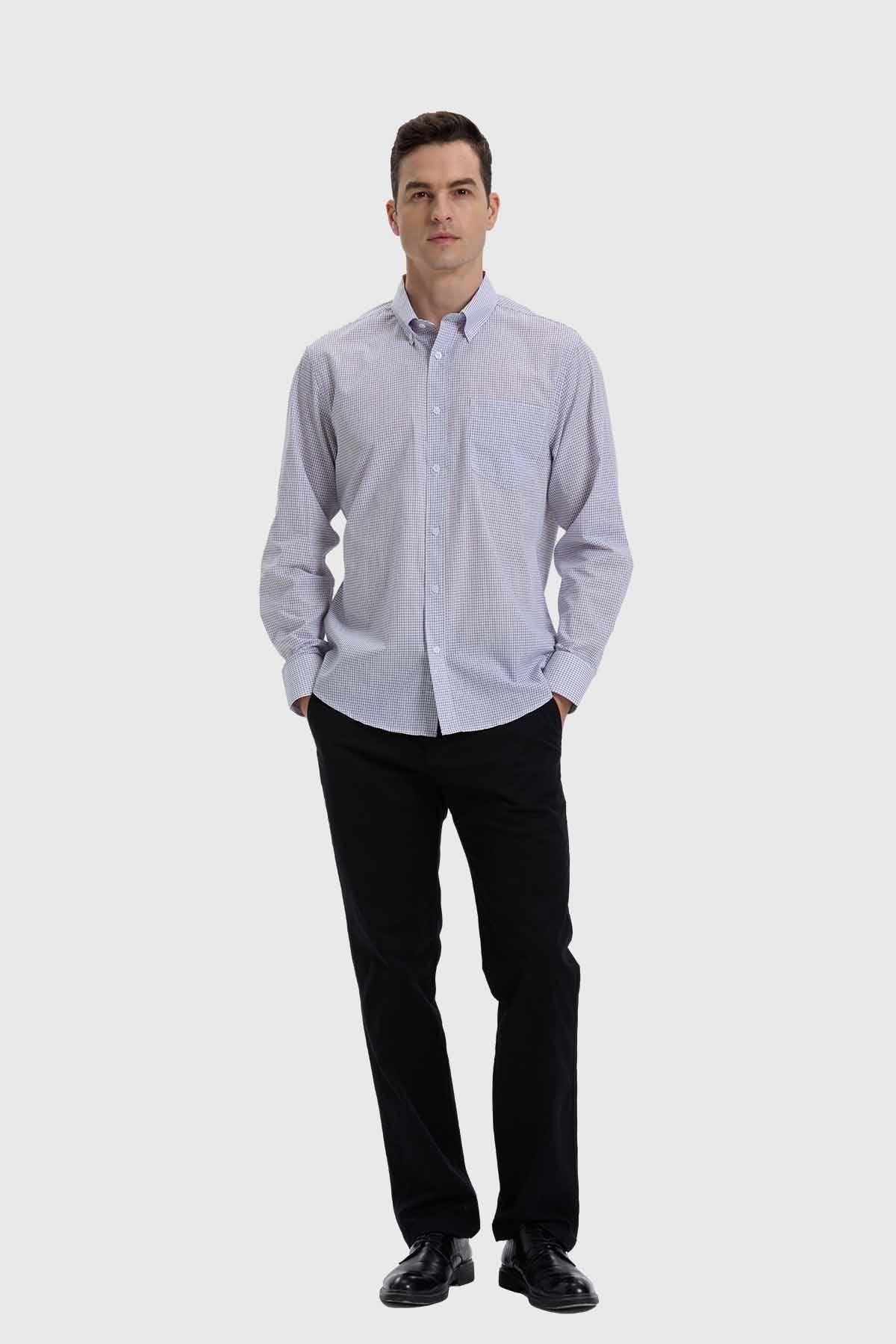 Camisa Hombre Fantasía Blanco-3