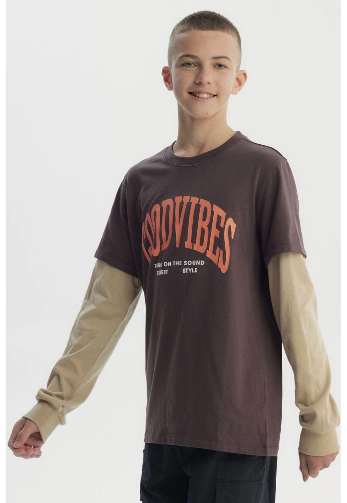 Polera Niño Slim Café-1