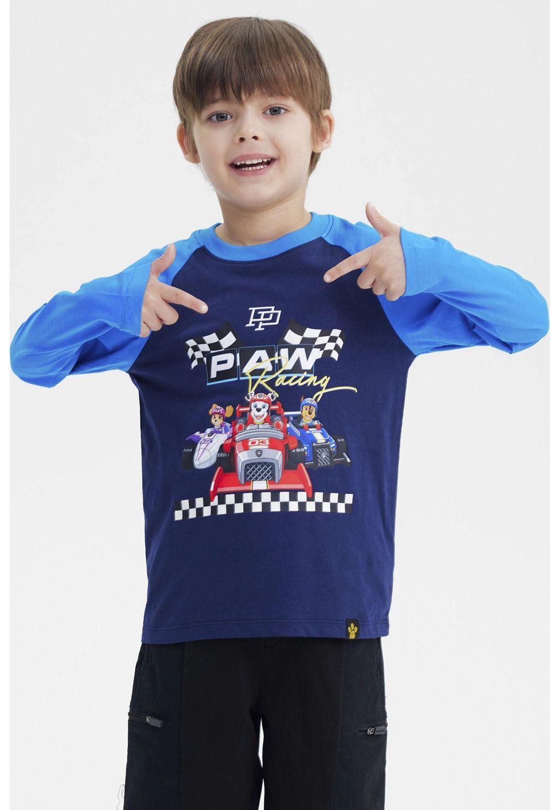 Polera Niño Paw Patrol Azul Marino-0