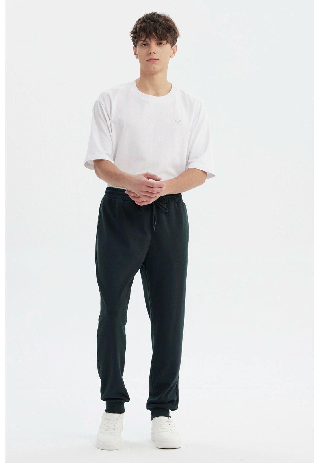 Pantalón Buzo Hombre Jogger Básico Verde-3